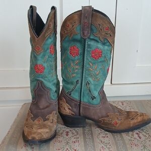 LAREDO FLORAL Leather COWBOY BOOTS